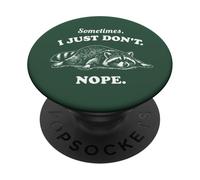 Funny Raccoon Sometimes I Just Don't Nope Vintage Graphic PopSockets Adhesive PopGrip