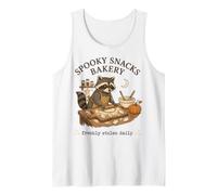 Funny Raccoon Spooky Snacks Bakery Halloween Tank Top