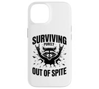 Funny Raccoon Surviving Out of Spite Sarcastic Attitude Case for iPhone 14