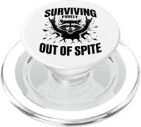 Funny Raccoon Surviving Out of Spite Sarcastic Attitude PopSockets PopGrip for MagSafe