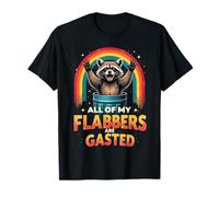 Funny Raccoon Trash Can All My Flabbers Are Gasted T-Shirt