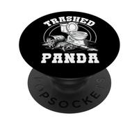 Funny Raccoon Trashed Trash Panda Drunk Meme Drinking Humor PopSockets Adhesive PopGrip