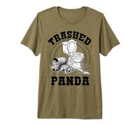 Funny Raccoon Trashed Trash Panda Drunk Meme Drinking Humor Premium T-Shirt
