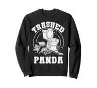 Funny Raccoon Trashed Trash Panda Drunk Meme Drinking Humor Sweatshirt