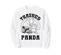 Funny Raccoon Trashed Trash Panda Drunk Meme Drinking Humor Sweatshirt