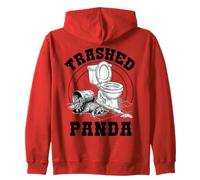 Funny Raccoon Trashed Trash Panda Drunk Meme Drinking Humor Zip Hoodie