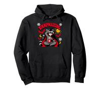 Funny Raccoon Vampmaxing Winter Vampire Coffee Cape Pullover Hoodie