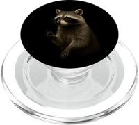 Funny Raccoon Waving Hello Realistic Animal Portrait PopSockets PopGrip for MagSafe