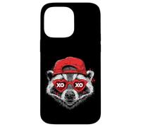 Funny Raccoon with Heart Sunglasses Cute Animal Lover Case for iPhone 14 Pro Max