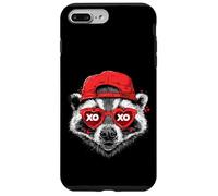 Funny Raccoon with Heart Sunglasses Cute Animal Lover Case for iPhone 7 Plus/8 Plus