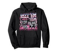 Funny Racoon Autism Awareness Meme “rizz Em with The Tism” Pullover Hoodie