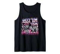 Funny Racoon Autism Awareness Meme “rizz Em with The Tism” Tank Top