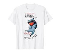 Funny Racoon Rabies Love Heart Cartoon Design T-Shirt