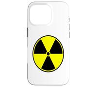Funny Radiation Warning Caution Symbol Bold Statement Case for iPhone 16 Pro