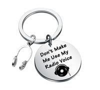 Funny Radio DJ Gift Radio Host Gift Don't Make Me Use My Radio Voice Gift For Radio Operators (Ra-dio-Voice Keychain)