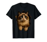 Funny Ragdoll Cat Blue Eyes Kitten Lover Women Men Kids T-Shirt