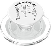 Funny Rage Consumes Me 3 Skeletons Dancing in Tutu Sarcastic PopSockets PopGrip for MagSafe