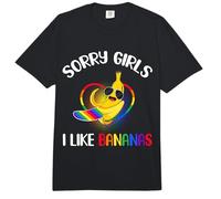 Funny Rainbow LGBT Gay Pride Sorry Girls I Like Bananas Comfort Colors Adult Heavyweight T-Shirt