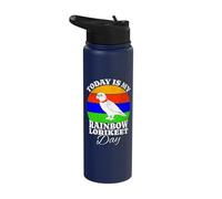 Funny Rainbow Lorikeet Design Stainless Steel Insulated Water Bottle