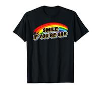 Funny Rainbow Pride Month LGBTQ+ Smile If You're Gay T-Shirt