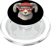 Funny Ram Sheep in Heart Sunglasses Quirky Animal Design PopSockets PopGrip for MagSafe