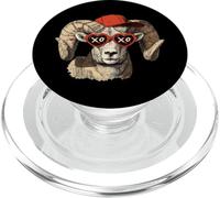 Funny Ram with Heart Sunglasses Ibex for Animal Lovers PopSockets PopGrip for MagSafe