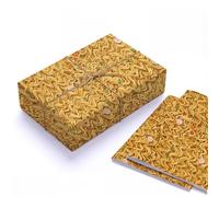 Funny Ramen Noodles Wrapping Paper Two Sheets Thick Kraft Folded Flat Gift Wrap for College Students Teens Birthday Present Novelty Asian Food Theme