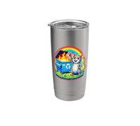 Funny Rat Rainbow Dumpster Fire Stainless Steel Insulated Tumbler