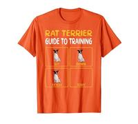 Funny Rat Terrier Guide to Training Dog Obedience Trainer T-Shirt, Men, Orange, Small