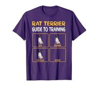 Funny Rat Terrier Guide to Training Dog Obedience Trainer T-Shirt, Men, Purple, Small