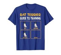 Funny Rat Terrier Guide to Training Dog Obedience Trainer T-Shirt, Men, Royal Blue, Medium