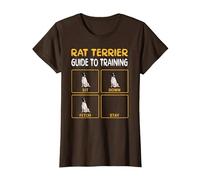 Funny Rat Terrier Guide to Training Dog Obedience Trainer T-Shirt, Women, Brown, Small