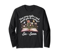 Funny Reading 67 Meme Six Seven Teacher Floral Long Sleeve T-Shirt