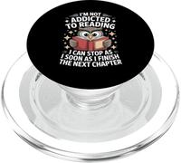Funny Reading Addiction Saying Owl Book Lover PopSockets PopGrip for MagSafe
