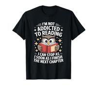 Funny Reading Addiction Saying Owl Book Lover T-Shirt