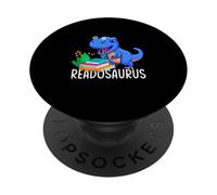 Funny Reading Book Readers Dinosaur Dino Apparel Readosaurus PopSockets Adhesive PopGrip
