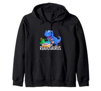 Funny Reading Book Readers Dinosaur Dino Apparel Readosaurus Zip Hoodie