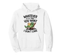Funny Reading Frog I Don't Care Joke Humour Pullover Hoodie