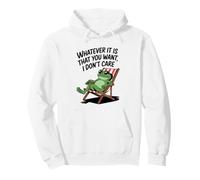 Funny Reading Frog I Don't Care Joke Humour Pullover Hoodie