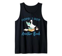 Funny Reading Goose Oops I Got Another Book Art Bookish Tank Top