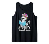 Funny Reading Rocks ELA Teacher Language Literature Crew Tank Top