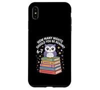 Funny Reading Saying How Many Nights Cute Owl Case for iPhone XS Max