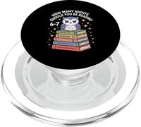 Funny Reading Saying How Many Nights Cute Owl PopSockets PopGrip for MagSafe