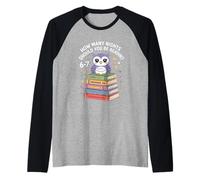 Funny Reading Saying How Many Nights Cute Owl Raglan Baseball Tee