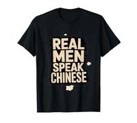 Funny Real Men Speak Chinese Sarcastic Saying T-Shirt