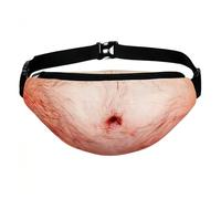 Funny Realistic 3D Beer Belly Fanny Pack | Anti-Thief Invisible Waist Bag | Adjustable Waist Pack - Smooth Zipper Closure - Concealed Inner Pocket Structure | Novelty Gift for Cosplay Travel Festival