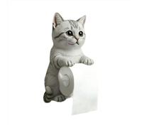 Funny Realistic Cat Toilet Roll Holder Wall Mounted - Novelty Animal Bathroom Decor Paper Towel Stand for Bathroom, Bedrooms & Kitchen,D