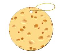 Funny Realistic Food Cheese Christmas Ceramic Ornaments for Home Decor Holiday Xmas Tree Hanging Ornament Christmas Tree Decoration Gifts for Family Friends