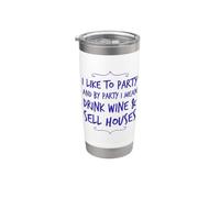 Funny Realtor Real Estate Agent Coffee Drinker Caffeine Love Stainless Steel Insulated Tumbler