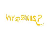 Funny Rear Windshield Stickers Yellow Why So Serious?